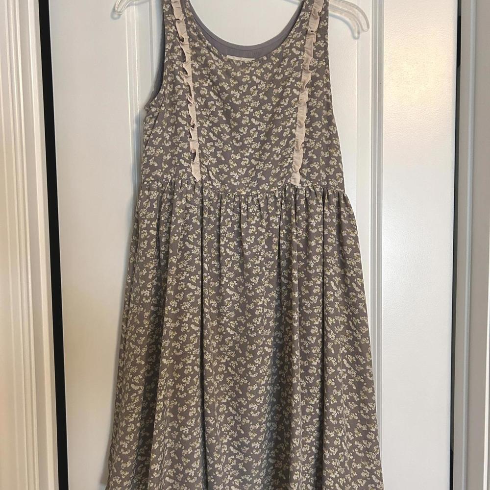 Crisp Japan Beige Pastel Purple Pink Floral Flower Spring Dress